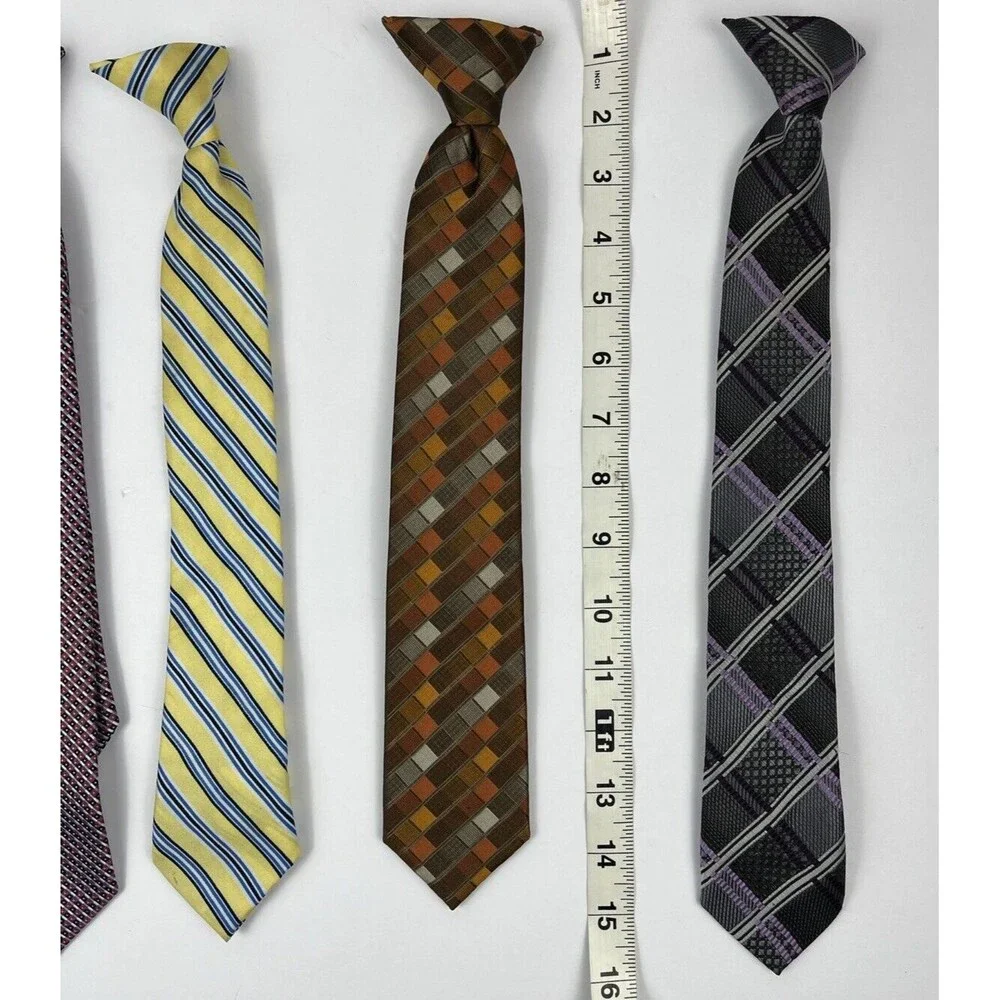 Clip-on Ties for boys set of 4 - Variety of Brands